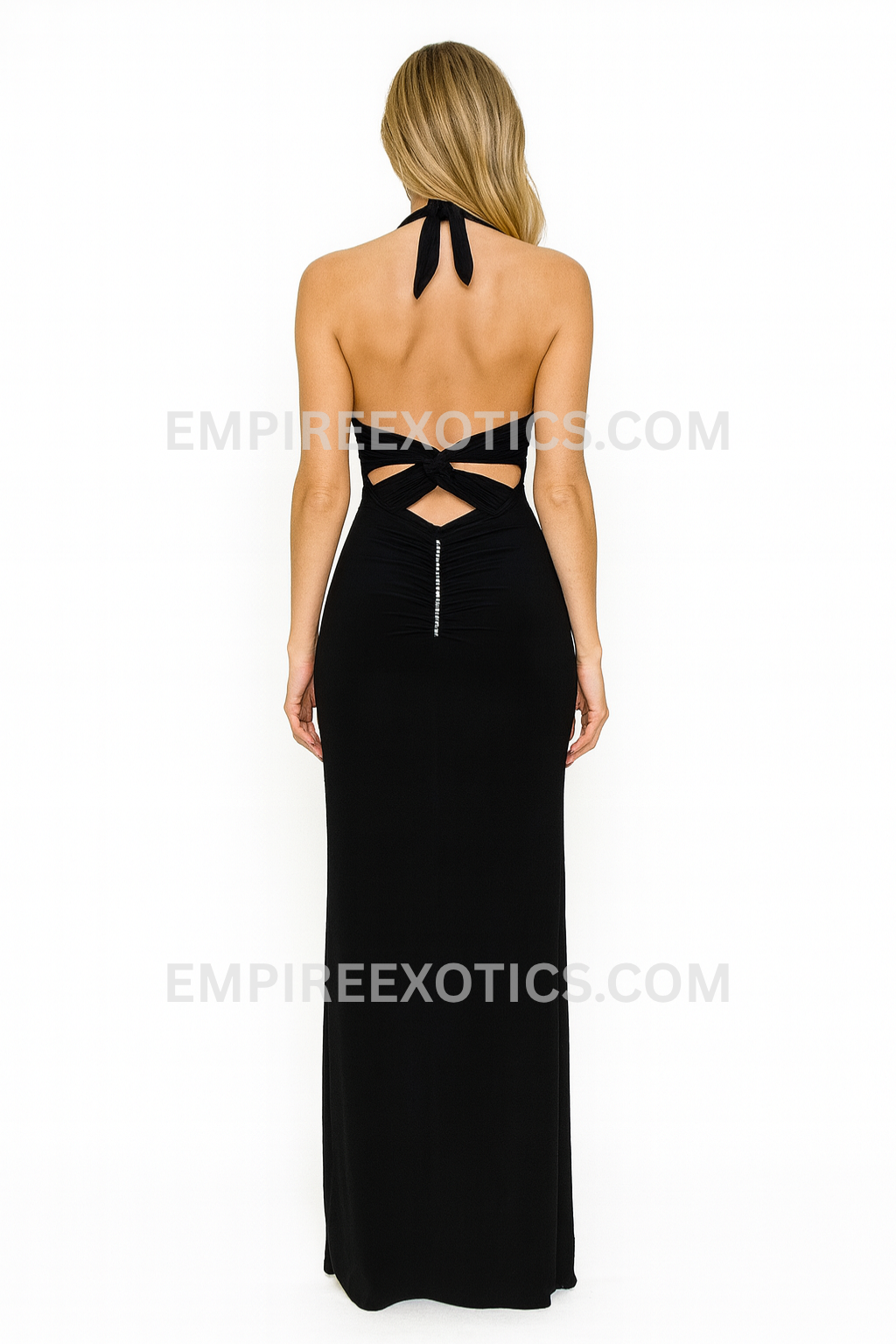 Line Halter Top Adjustable Dress