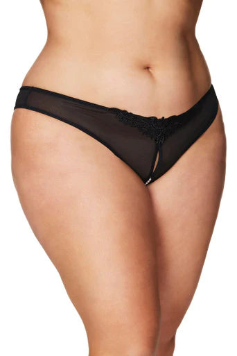 Penelope Curvy Paradise Lace Pearl Thong