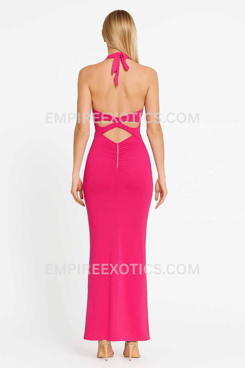 Line Halter Top Adjustable Dress