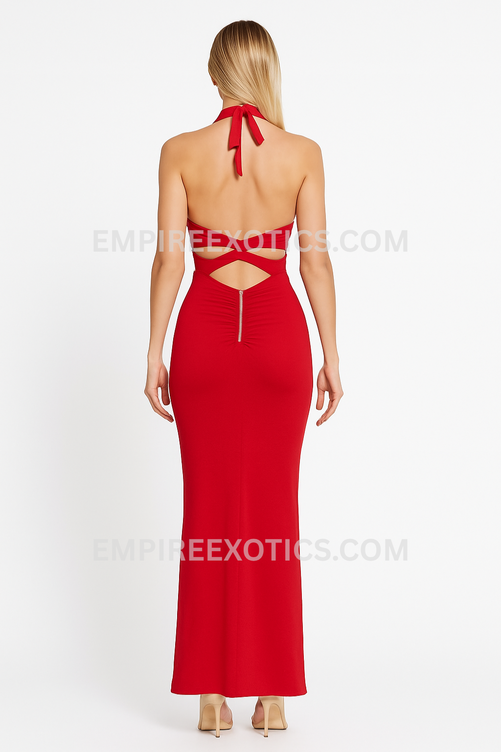 Line Halter Top Adjustable Dress