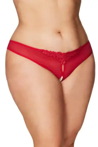 Curvy Paradise Lace Pearl Thong