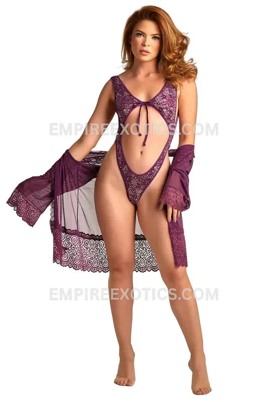 Crystal Lace Hallow Out Bodysuit