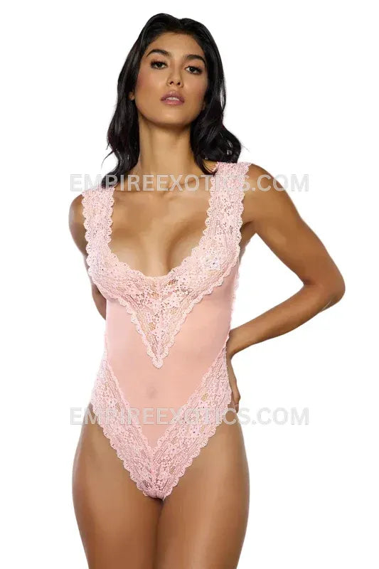 Crystal Lace-Up Back Teddy