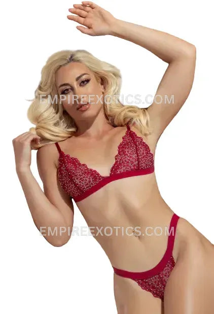 Crystal Lace Bralette Set