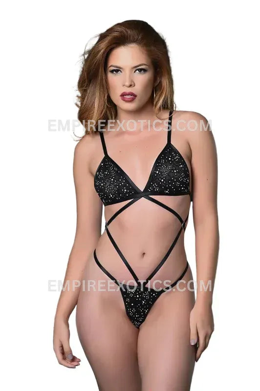 Crystal Lace Strappy Bodysuit