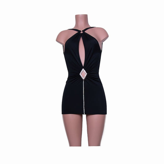 Aeliana - Low Cut Halter Top Dress